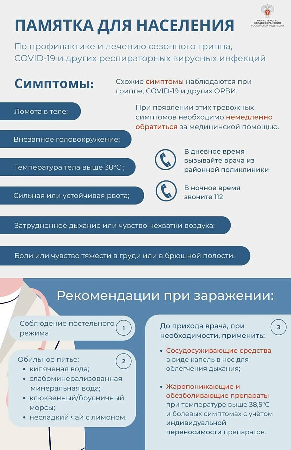 Минздрав России разработал памятку для населения